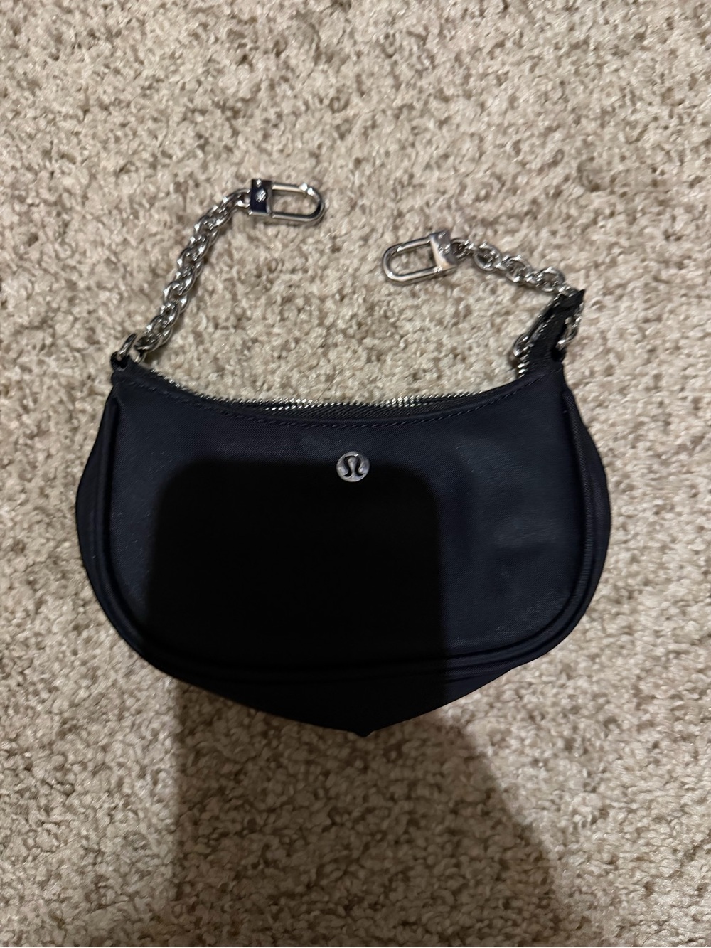 lululemon athletica Black Chain-Detail Shoulder Bag mini NWOT never used